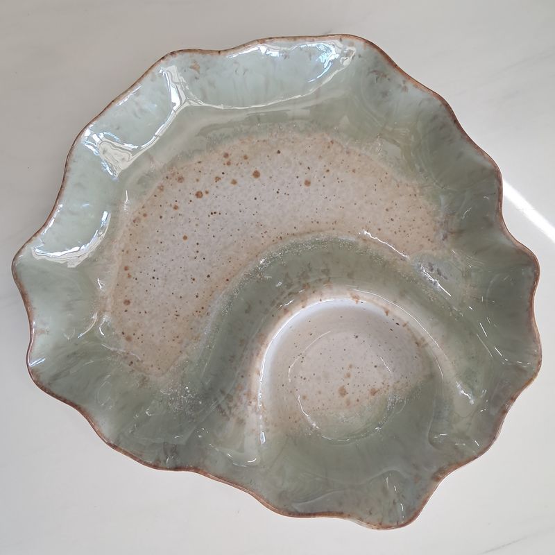 Ciotola Ceramic Dish 26.5x24x5.5cm Green