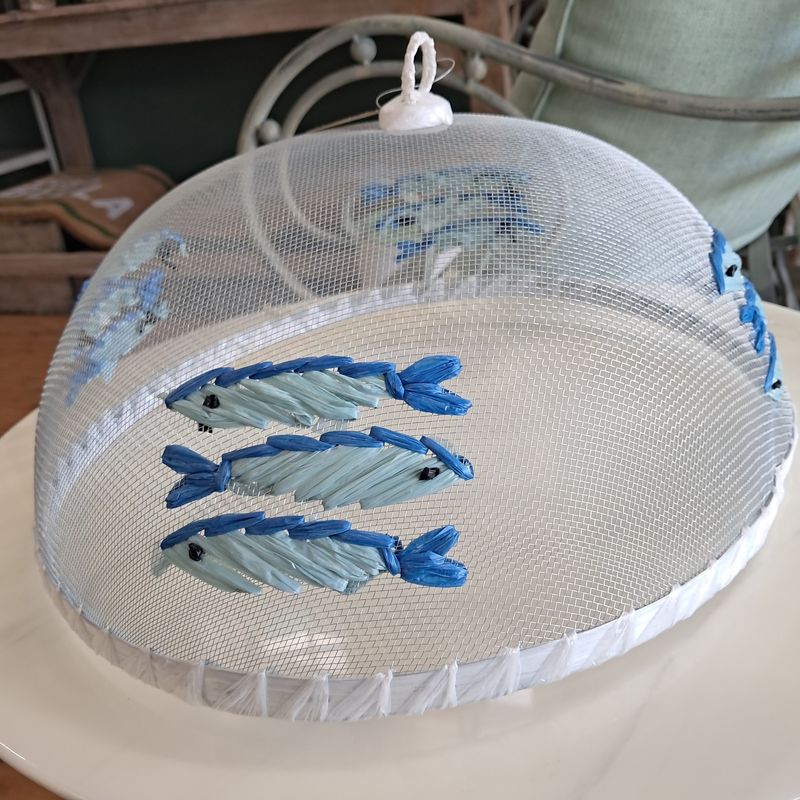 Sardines Mesh Food Cover Blue