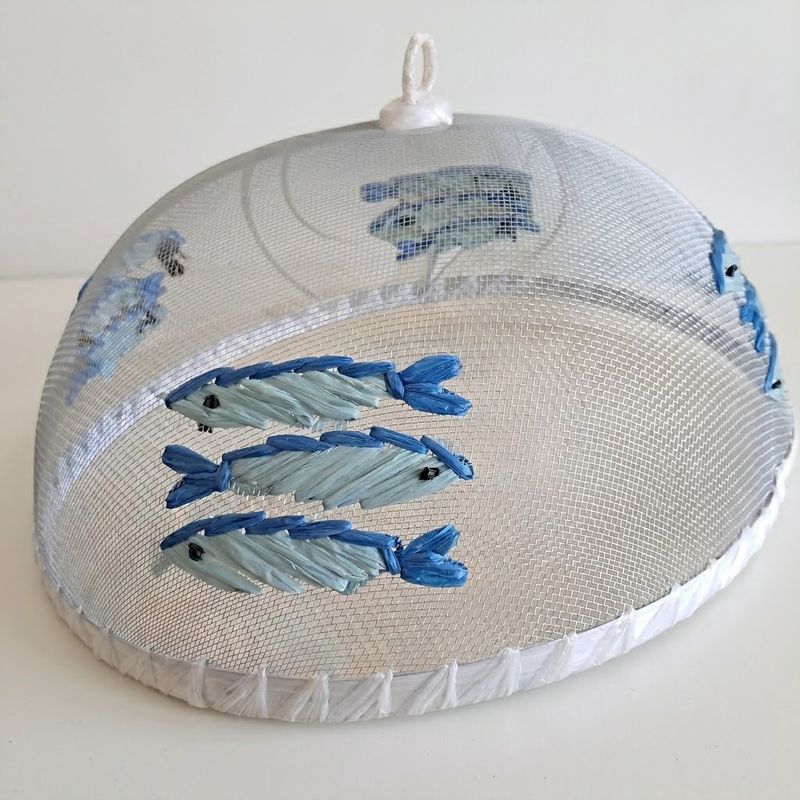 Sardines Mesh Food Cover Blue