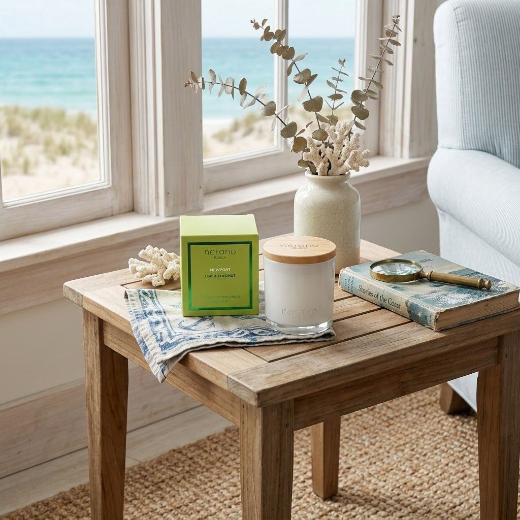 Nerano Beach Candle, Scent: Newport Lime &amp; Coconut