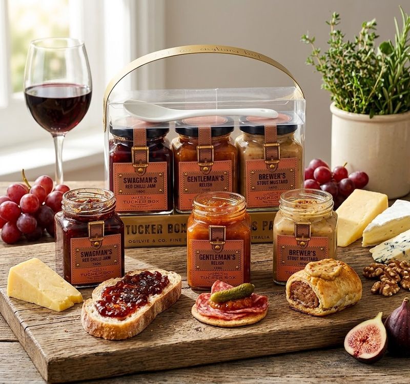 Gentleman's Pack Brewer's Stout Mustard Red Chilli Jam Relish