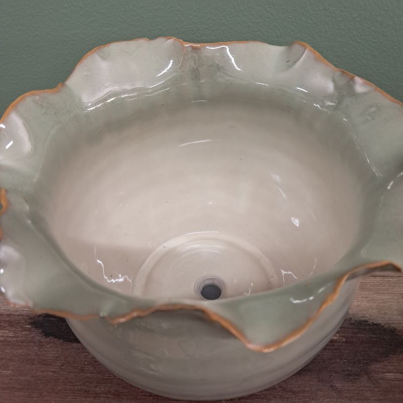 Astrid Ceramic Pot Vase 17x13.5cm Pistachio*
