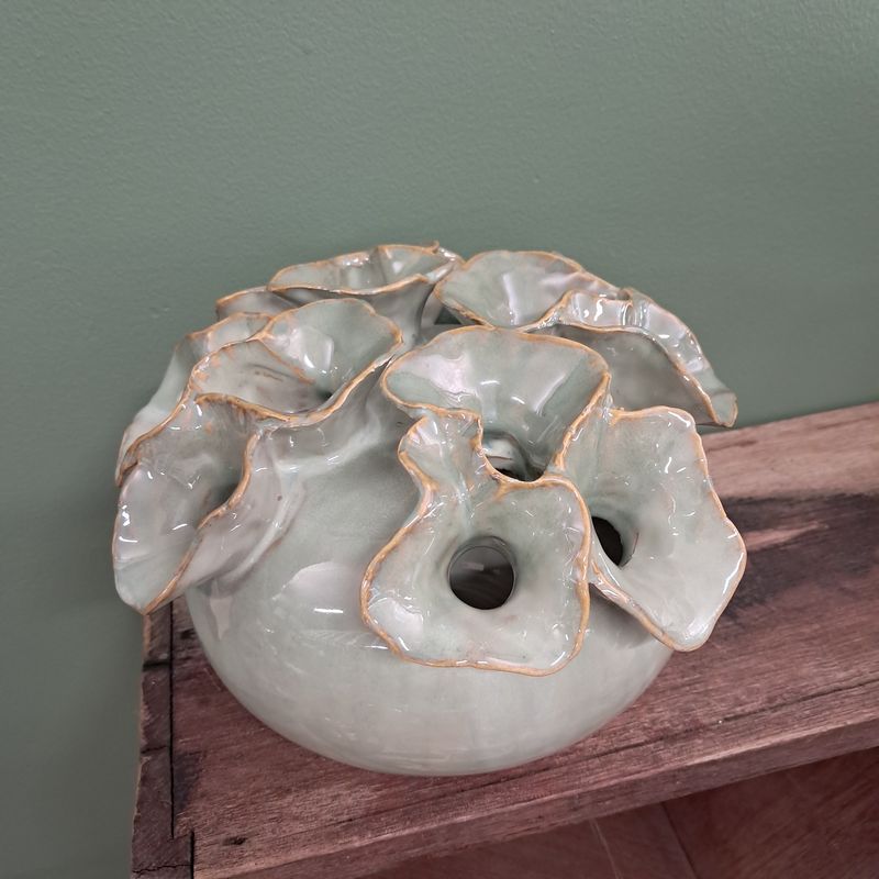Astrid Ceramic Vase 20.5x15cm Pistachio
