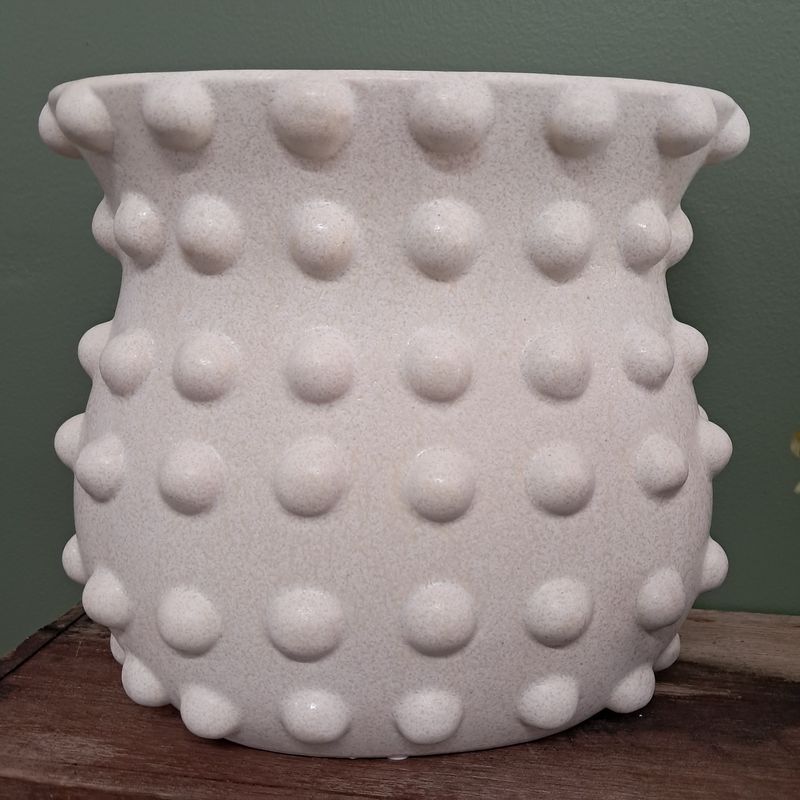 Agathe Ceramic Planter 24x15x21cm Ivory*