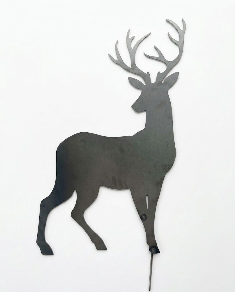 Reindeer Metal Art Silhouette Australian Made Medium, Type: Facing Left