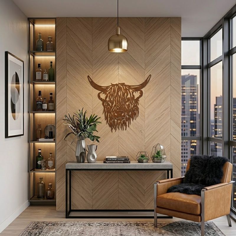 Highland Cow Head X-LGE Metal Art