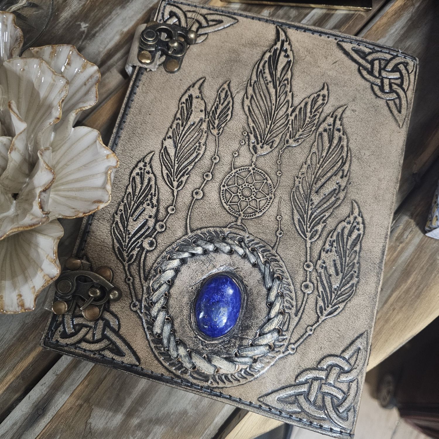 Dreamcatcher w/Lapis Stone Leathe Journal