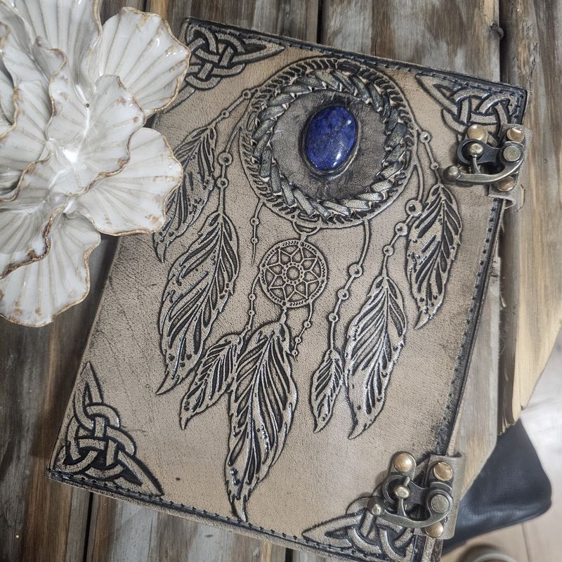Dreamcatcher w/Lapis Stone Leather Journal