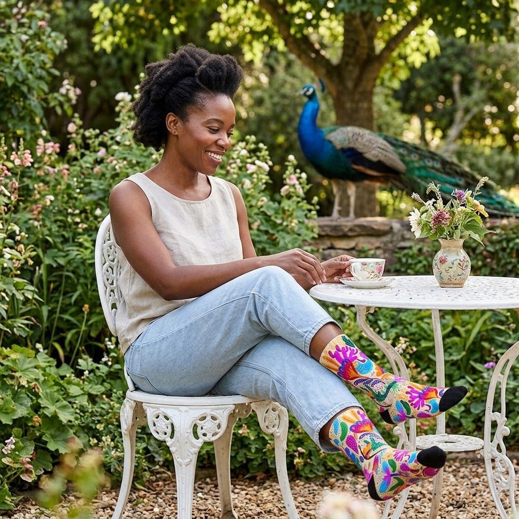 Bloom with a View Bamboo Socks w5-12 m6-11