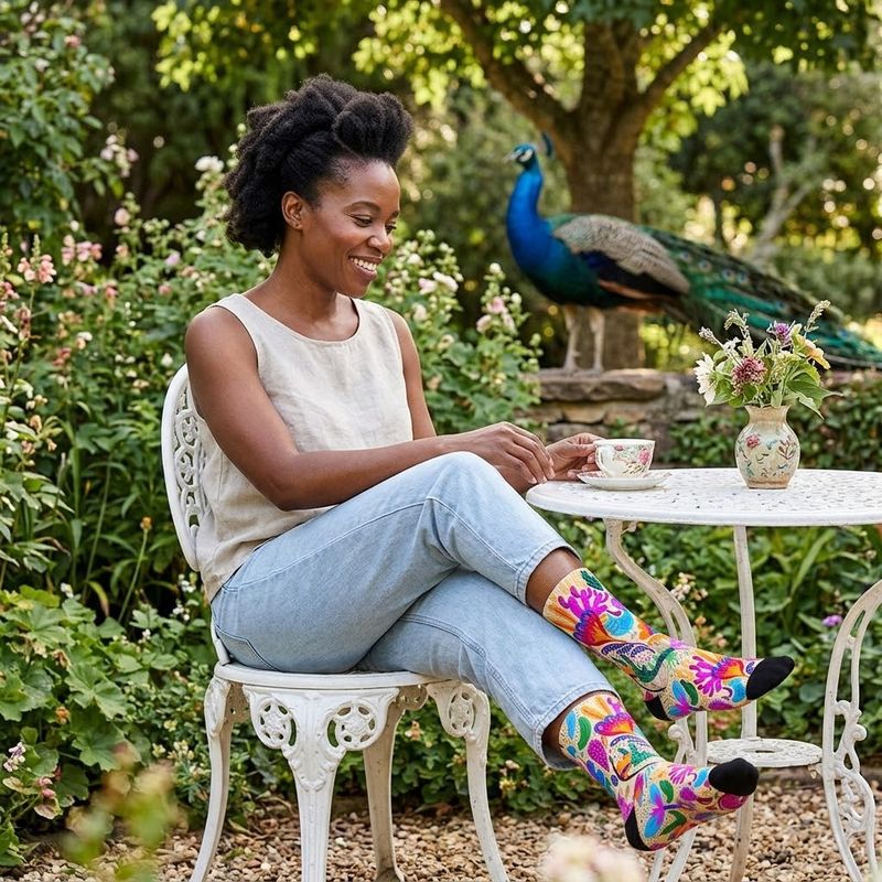 Bloom with a View Bamboo Socks w5-12 m6-11