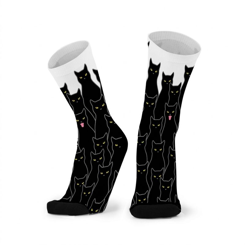 Nine Lives Cat Bamboo Socks W9+ M9-14