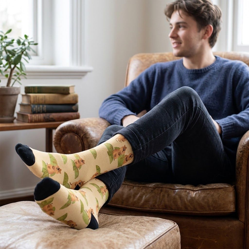 Cheeky Quokka Bamboo Socks w5-12 m6-11