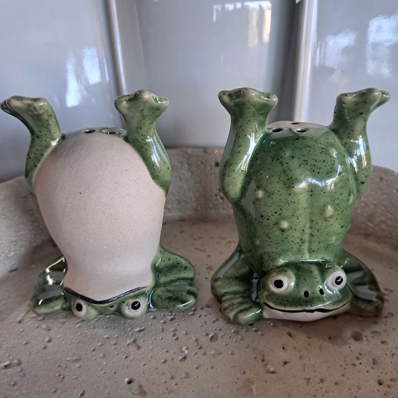 Frog Handstand Salt and Pepper Shakers