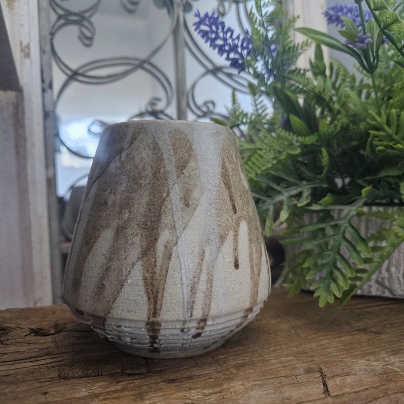 Studio Pottery Drip Glaze Vase