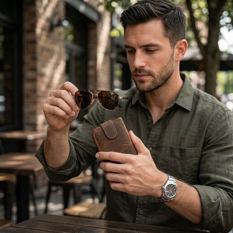 Leather Glass Case