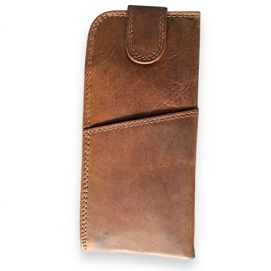 Leather Glass Case, Colour: Earth
