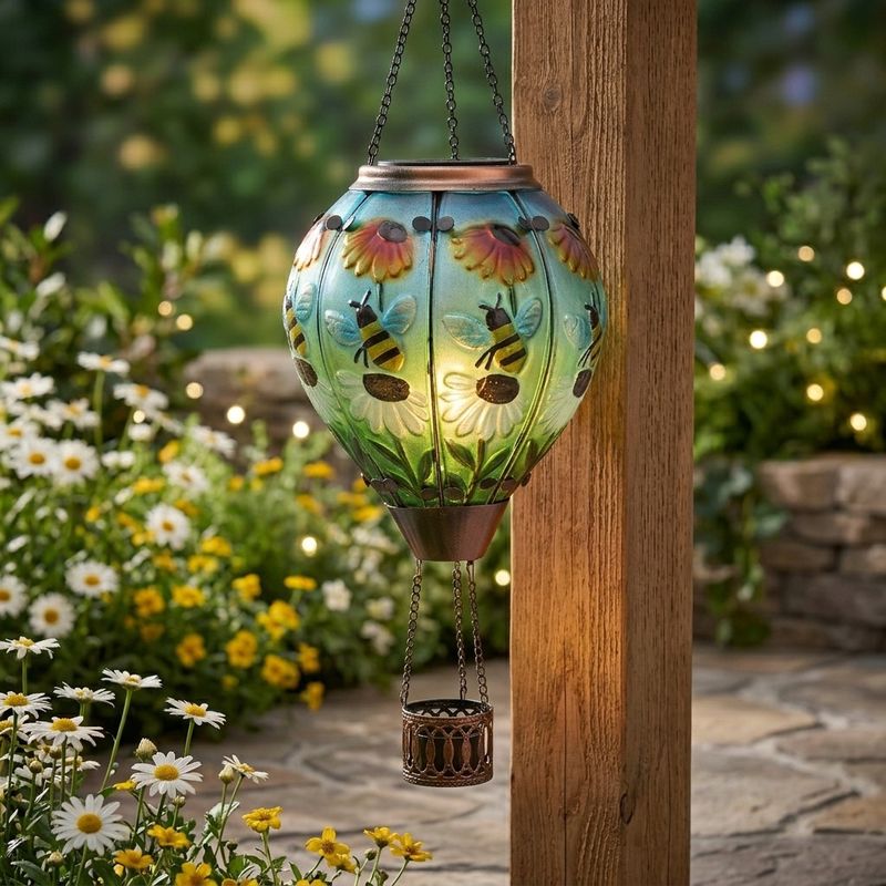 Bee Solar Flame Effect Hot Air Balloon
