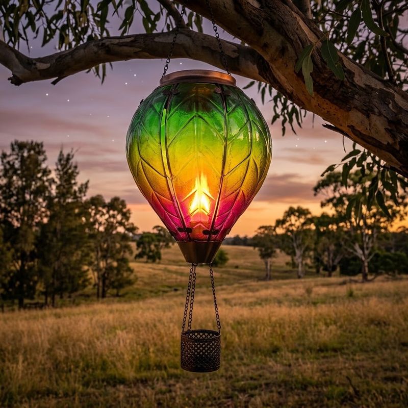 Rainbow Solar Flame Effect Hot Air Balloon