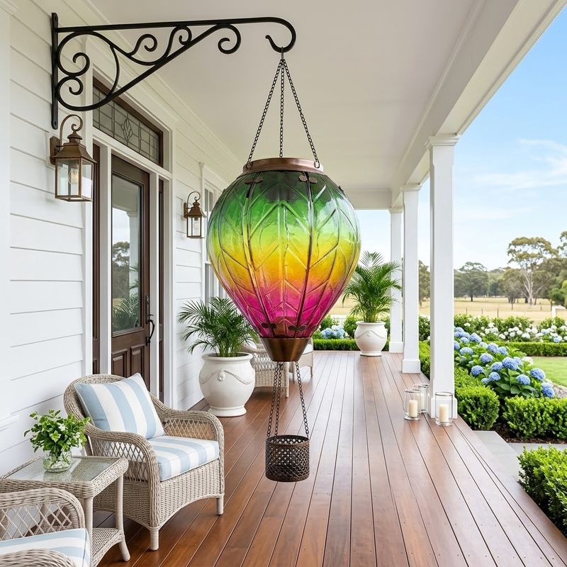 Rainbow Solar Flame Effect Hot Air Balloon