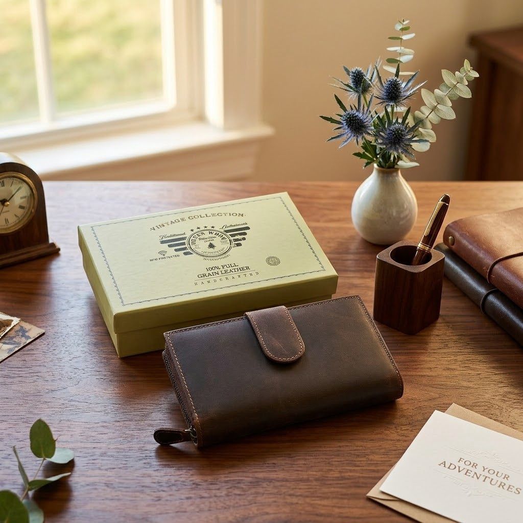 The Tayla Leather Ladies Long Wallet Sorghum