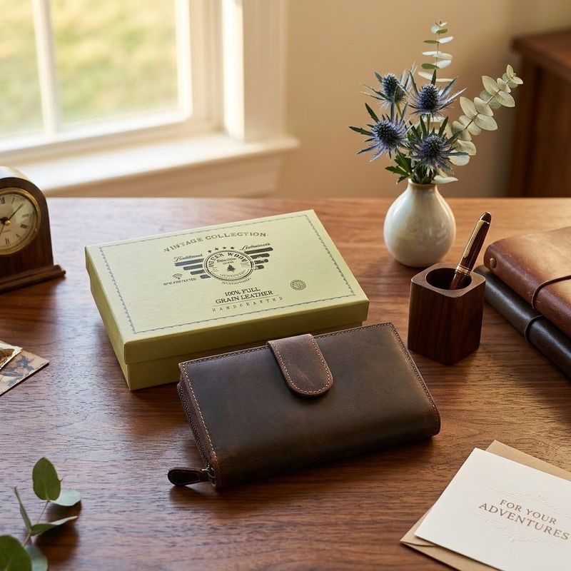 The Tayla Leather Ladies Long Wallet Sorghum