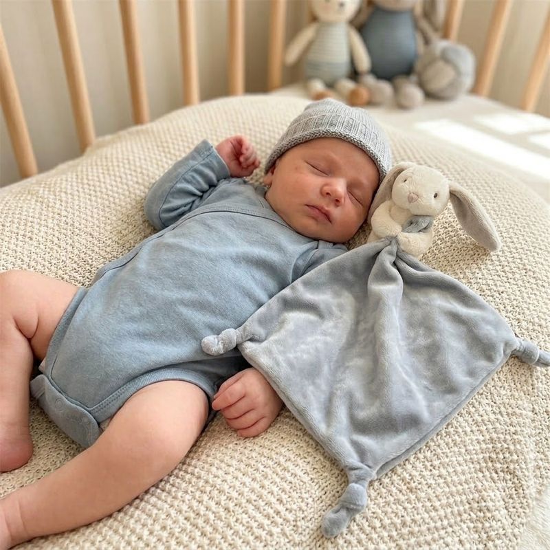 Max the Bunny Comfort Blanket - Dusty Blue