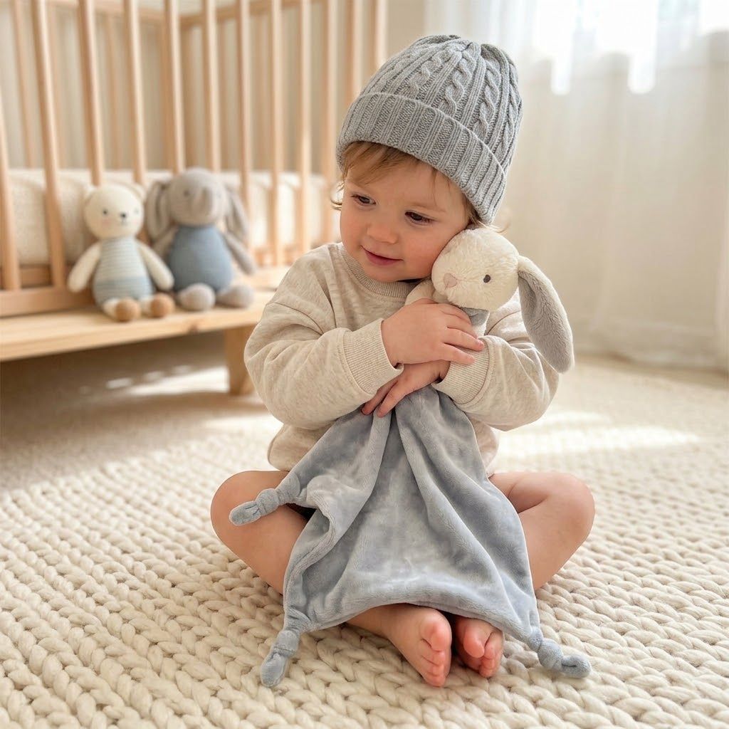 Max the Bunny Comfort Blanket - Dusty Blue