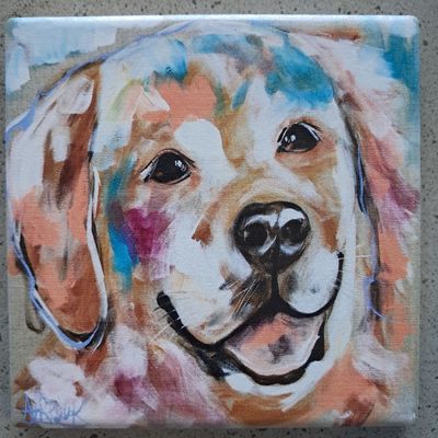 The Golden Retriever Dog Smile Coaster