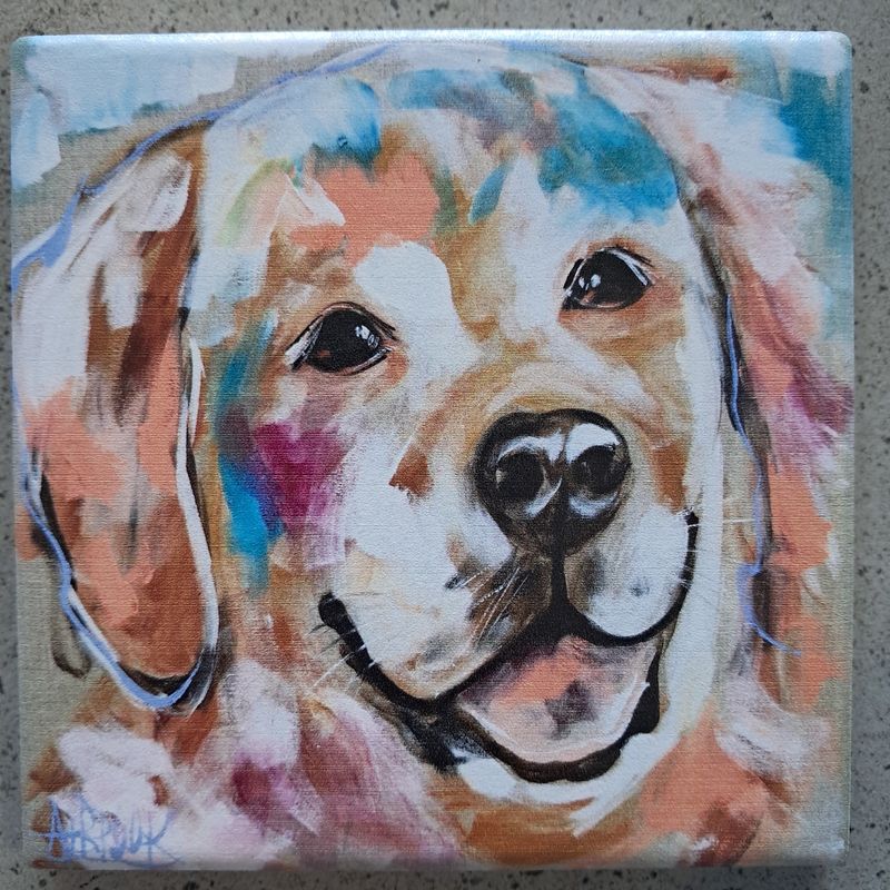 The Golden Retriever Dog Smile Coaster