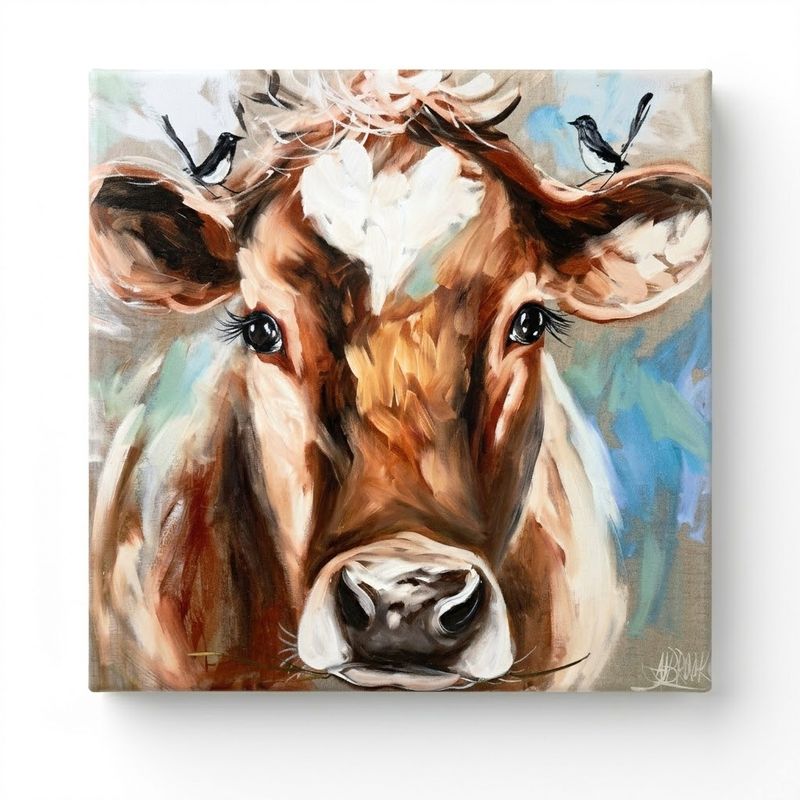 Jersey Cow w/ Willy Wagtail Trivet Amanda Brooks