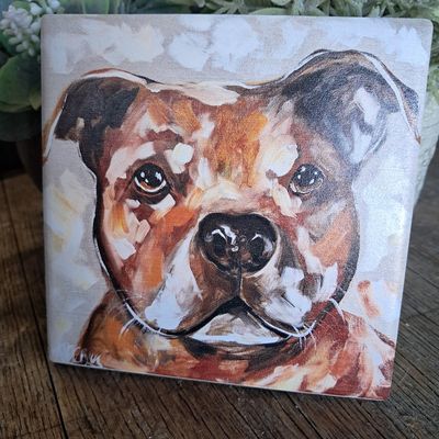 The Happy Staffy Coaster