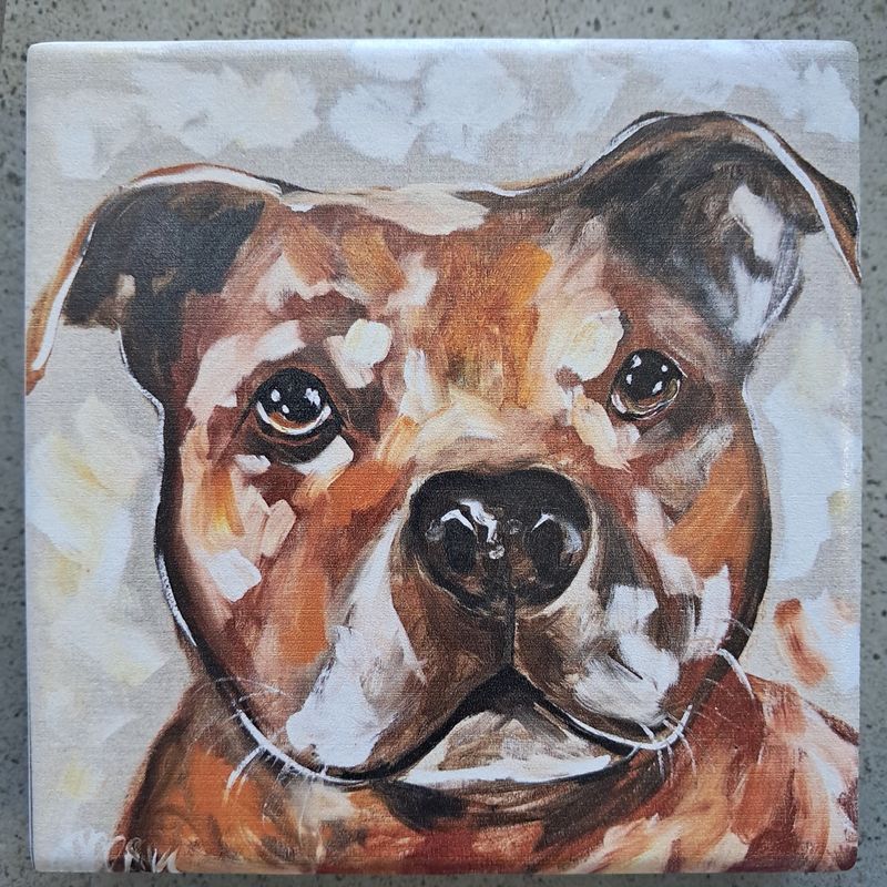 The Happy Staffy Coaster