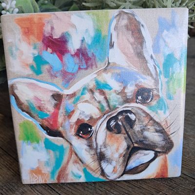 The Colourful Frenchy French Bulldog Coaster