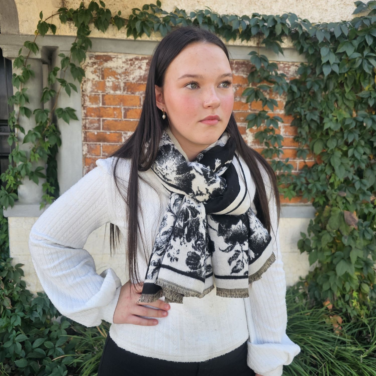 Tale Through Time Scarf Collection, Colour: Carbon