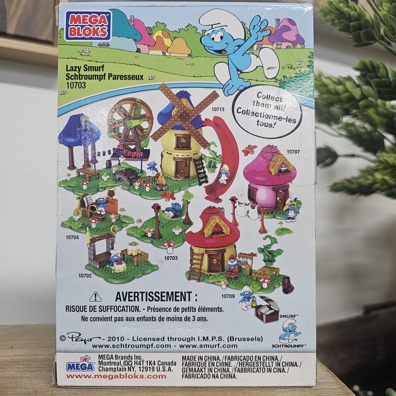 Smurfs Lazy Smurf Mega Bloks Set 10703