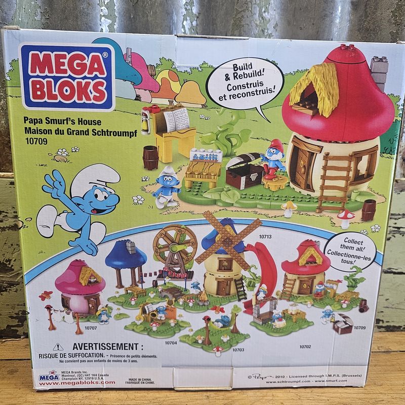 Papa Smurf's House Mega Blocks Sealed