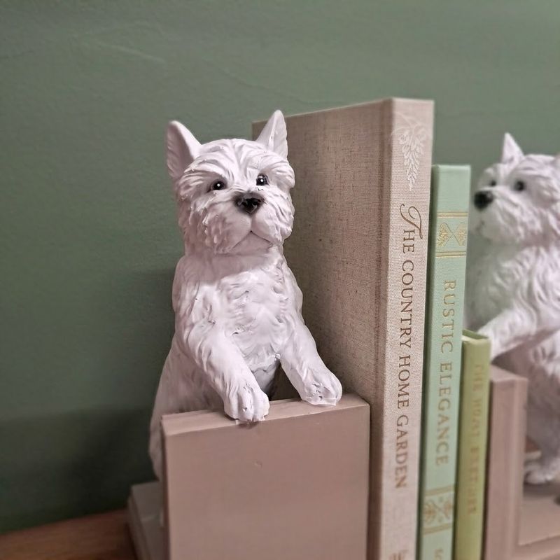 Westie Terrier Dog S/2 Bookends