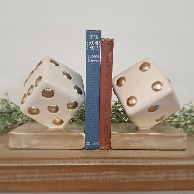 Lucky Dice Set of 2 Book Ends