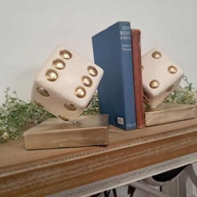 Lucky Dice Set of 2 Book Ends