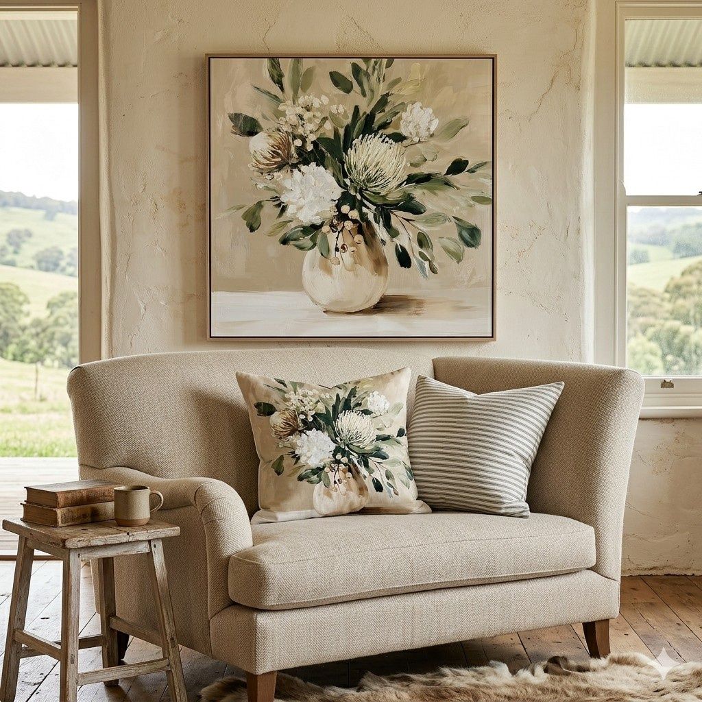 The Botanical Heirloom Framed Brushed Canvas