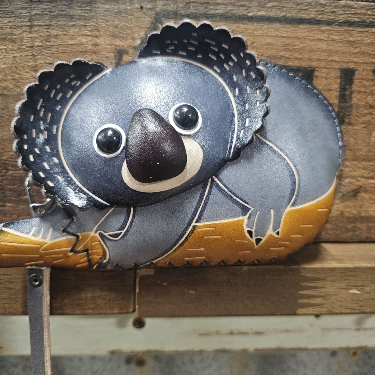 Kasey the Koala Leather Coin Purse