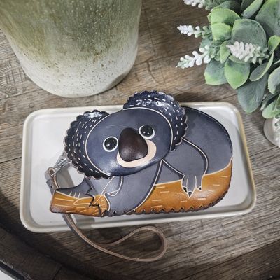 Kasey the Koala Leather Coin Purse