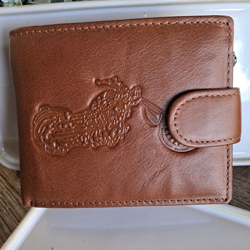The Ryder Tooled Motorcycle Leather Wallet