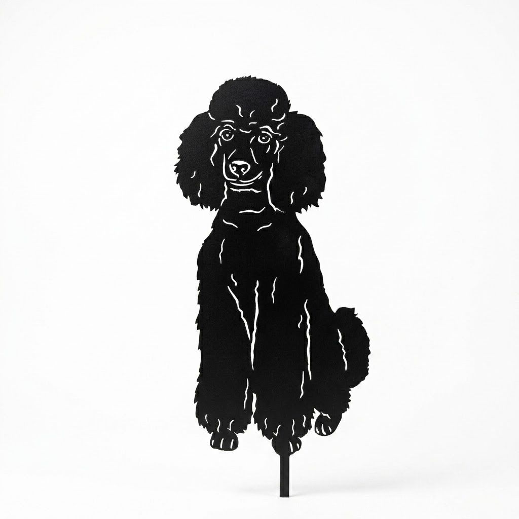 Gus or Sonia Poodle Metal Art Silhouette, Size: Gus 52cm