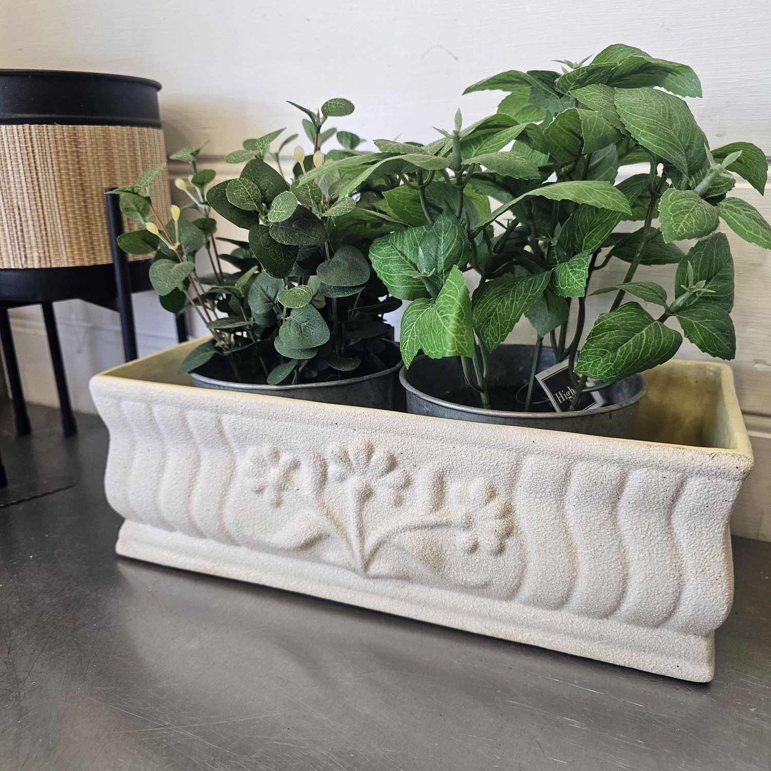 Vintage Daisy Ceramic Planter C1940s
