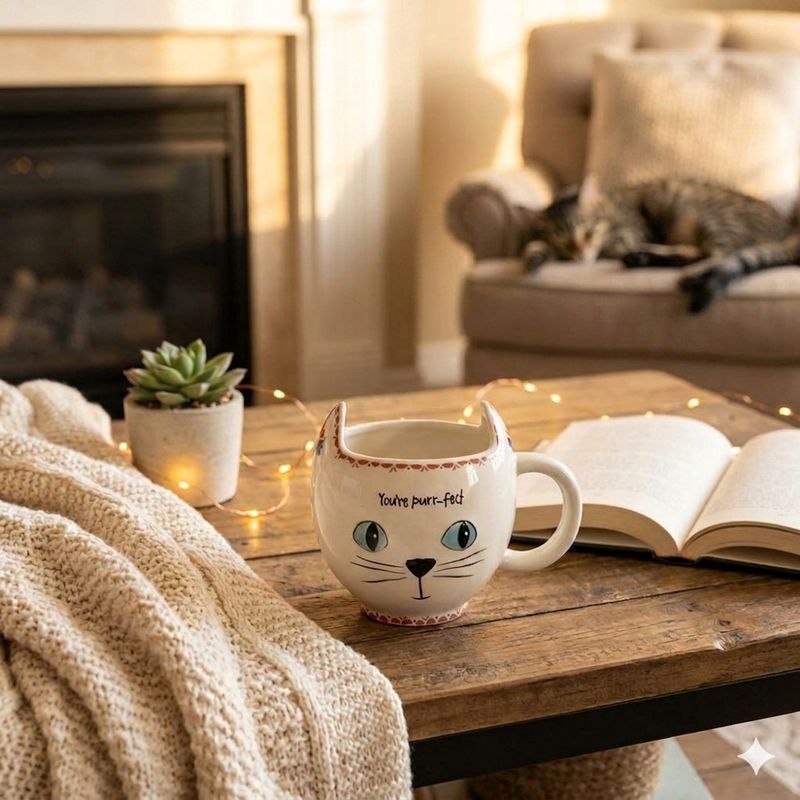 You're Purr-fect White Cat Mug