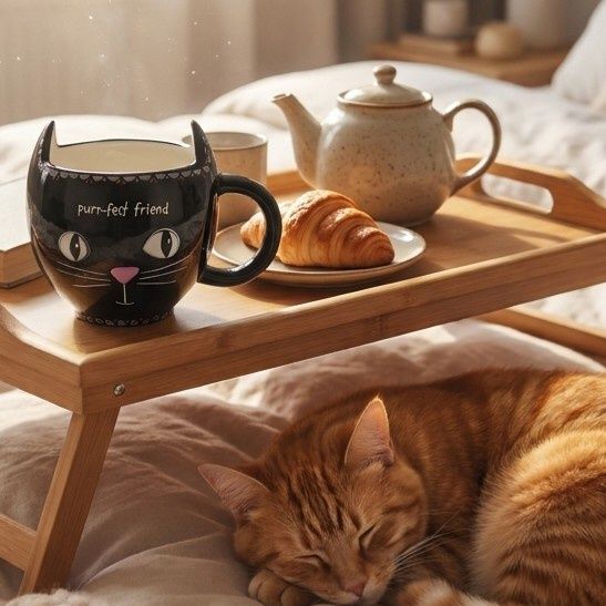 Purr-fect Friend Black Cat Mug
