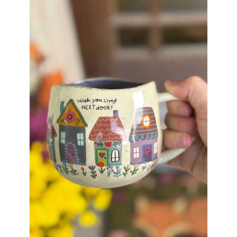 'Wish you lived next door' Tiny Village Mug