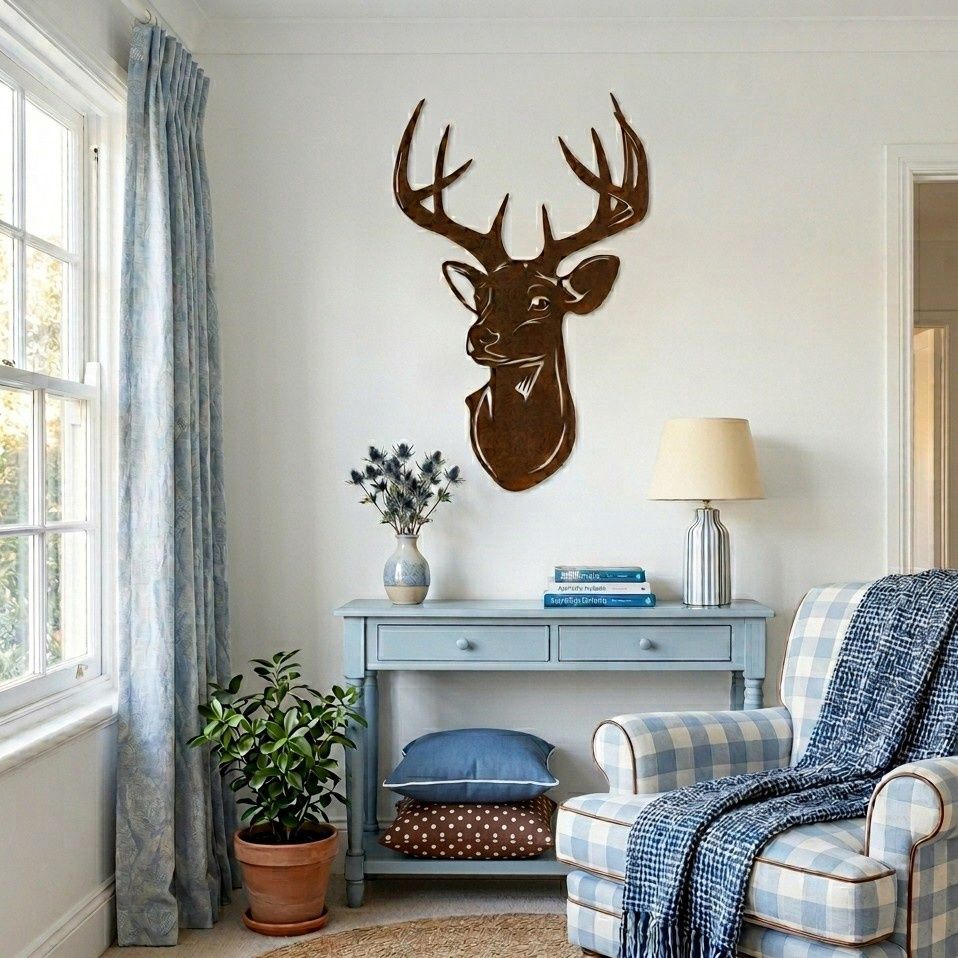 Deer Head Metal Art Australian Made 88cm
