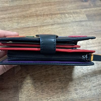 The Danielle Coloured Hearts Leather Wallet